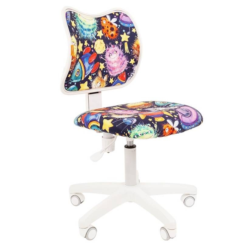 Кресло chairman 102 kids (текстиль НЛО, белый пластик) главное фото