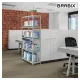 Стеллаж металлический  "MS Plus-200/40-5", 2000х1000х400 мм, 5 полок, регулируемые опоры, 291109, S241BR164502. Фото товара с разных ракурсов.