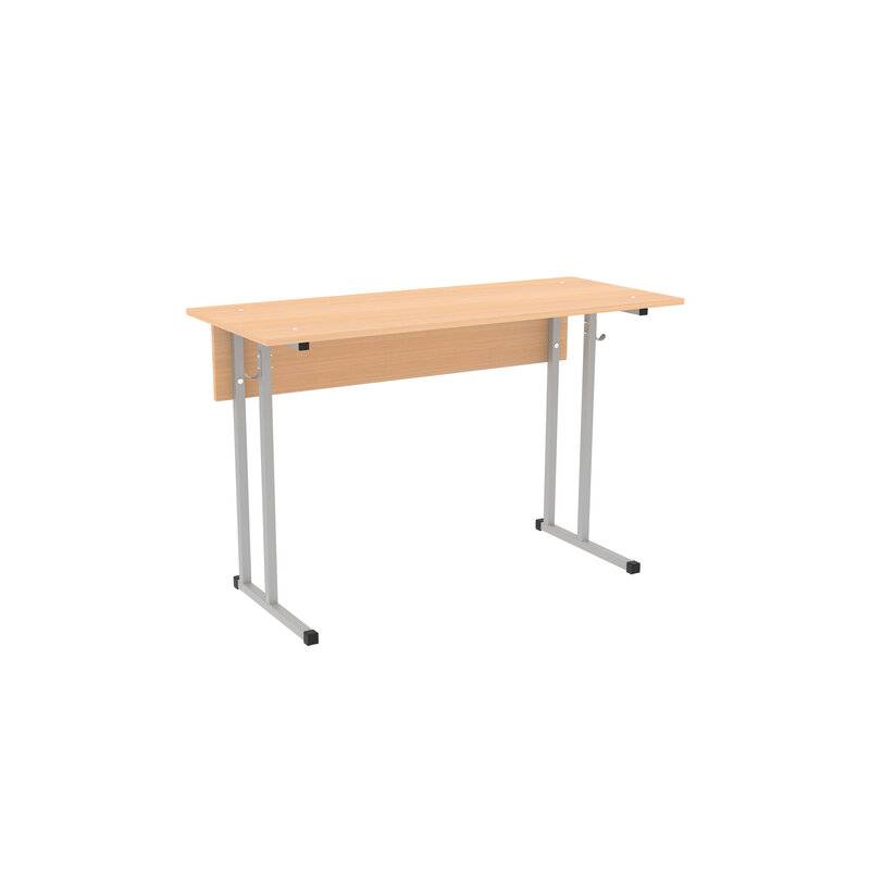 Стол-парта 2-местный нерегулируемый ПИФАГОР SD-1, 1200х500х760 мм, рост 6 (170-190 см), серый каркас, ЛДСП бук, 533346 главное фото