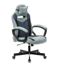 Кресло игровое геймерское Бюрократ VIKING 6 KNIGHT BL FABRIC синий крестовина металл