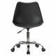 Кресло стул  "Eames MG-310 CH", хром, пластик черный, экокожа черная, 532925. Фото товара с разных ракурсов.