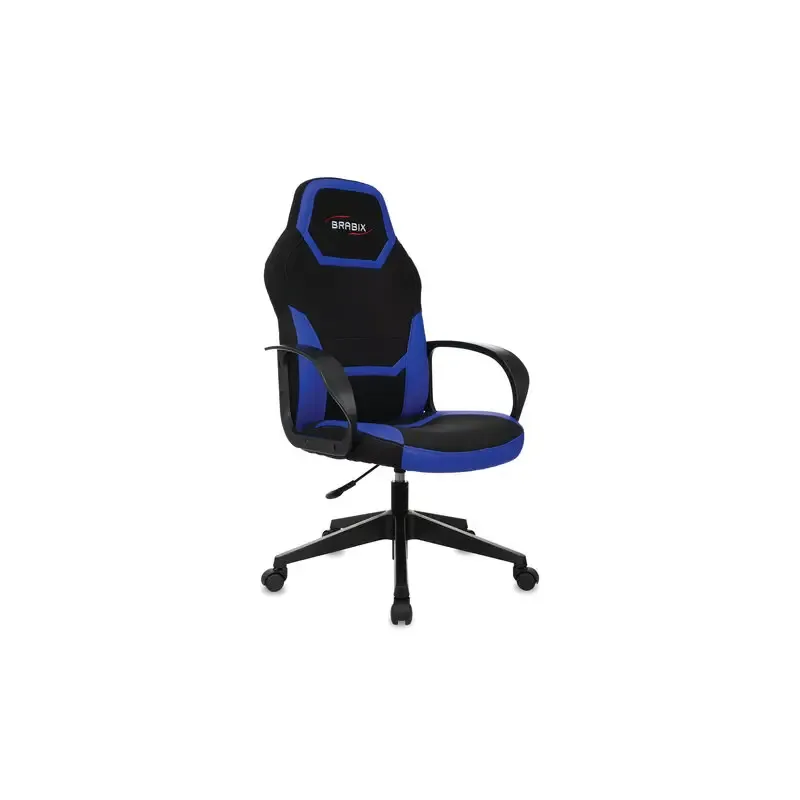 Игровое кресло  "Alpha GM-018", ткань/экокожа, черное/синее, 532638, GM-018_532638 главное фото